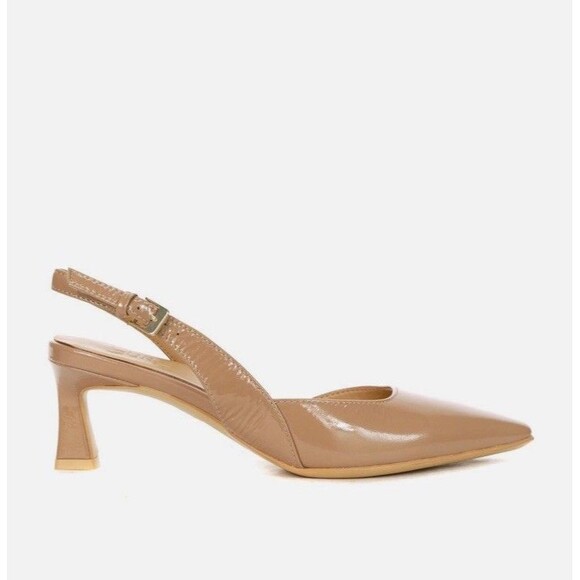 Naturalizer Dalary Taupe Patent Leather Slingback Pumps size 9 - Picture 1 of 5